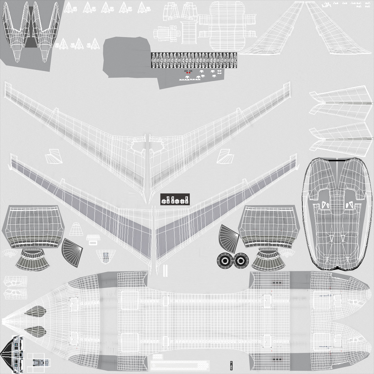 3D model Airbus A330 P2F Generic Rigged
