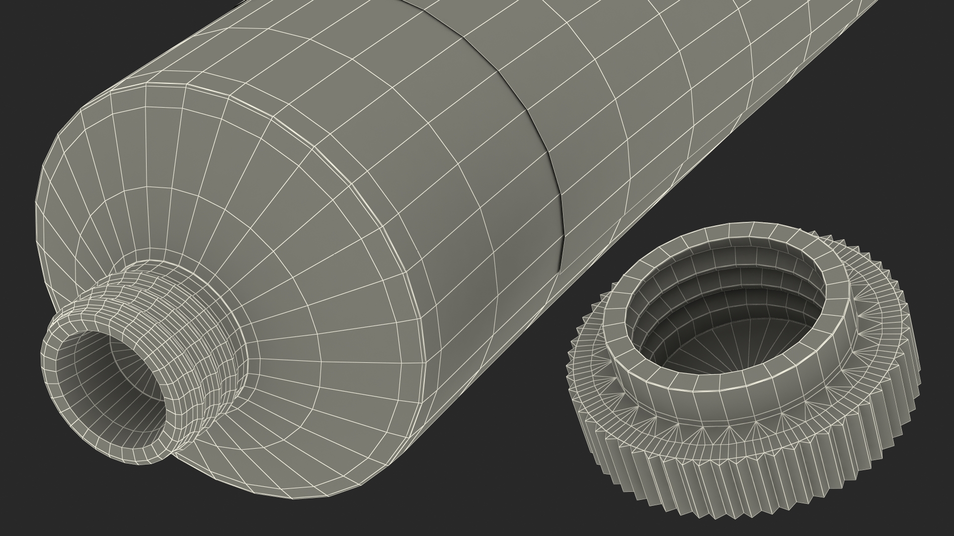 3D model Foot Cream in Collapsible Tube