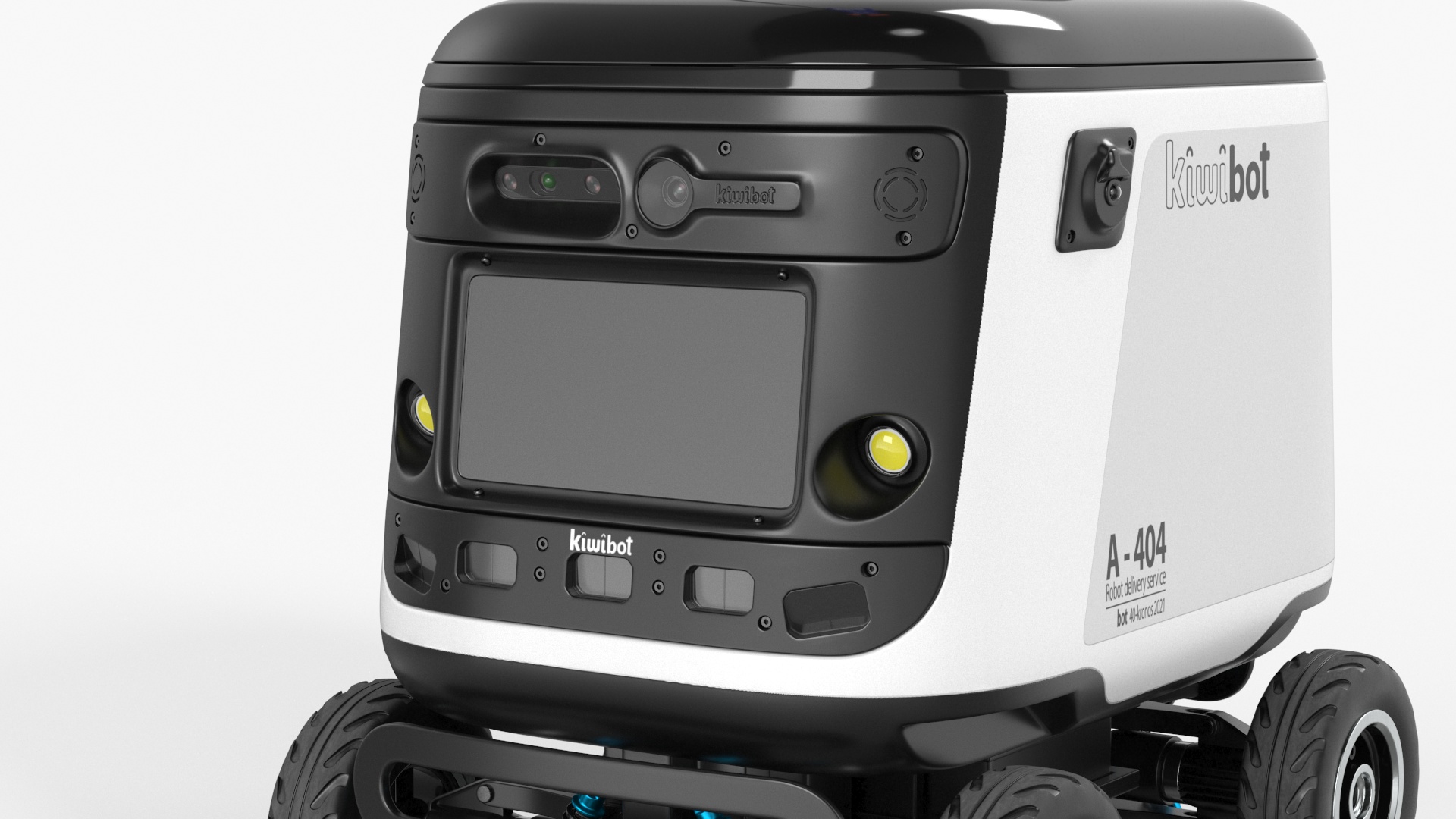 3D model Powered Off Delivery Robot Kiwibot White