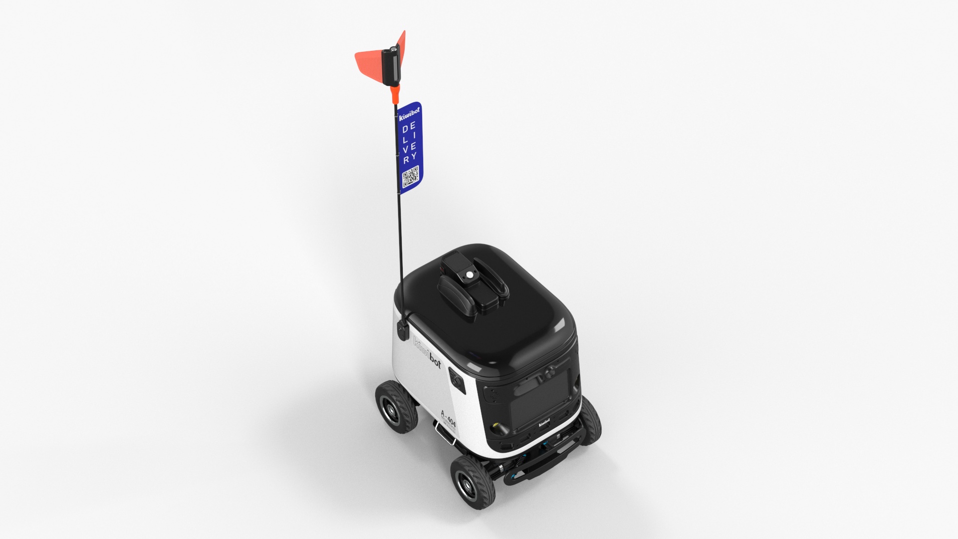 3D model Powered Off Delivery Robot Kiwibot White