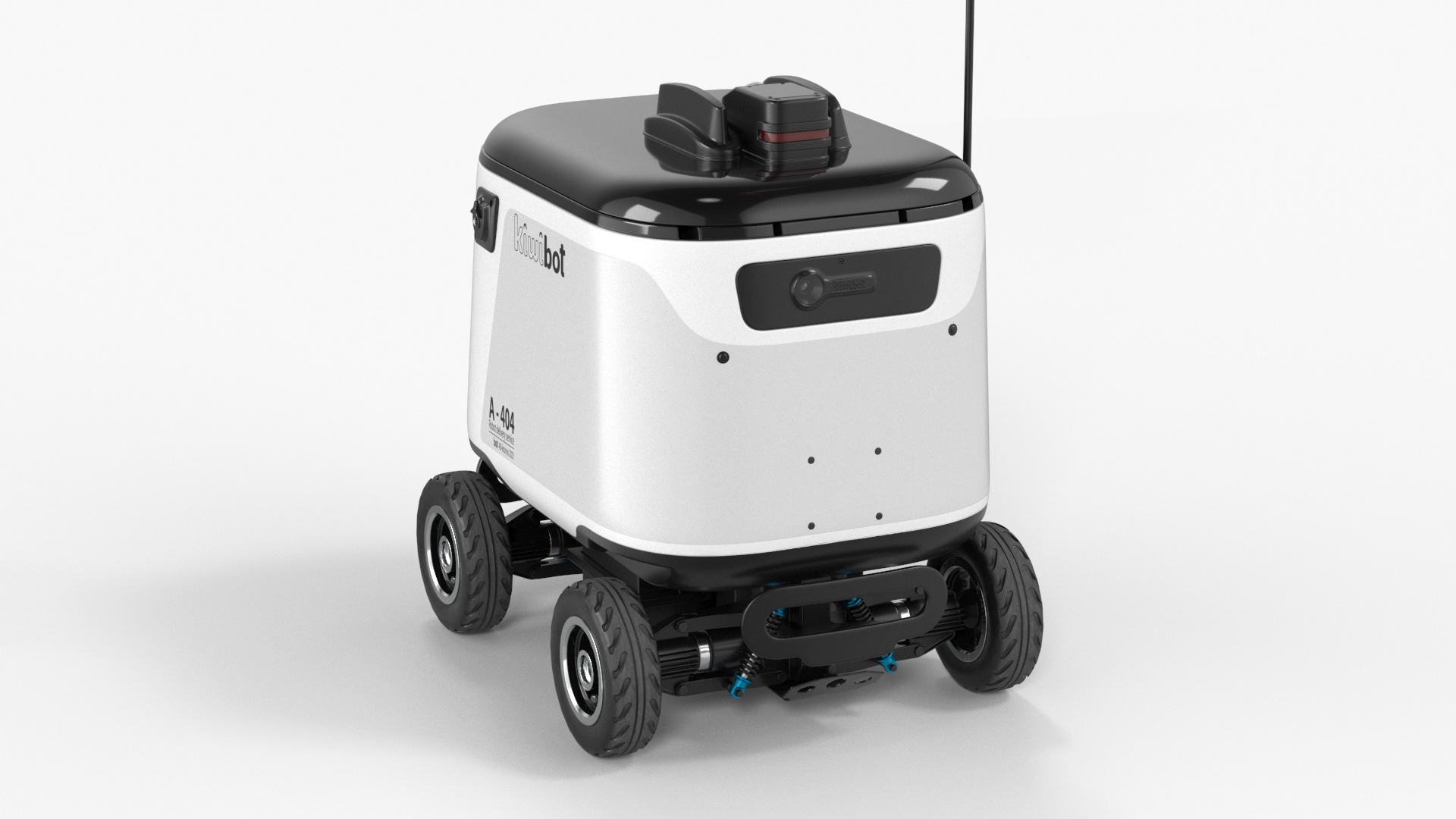 3D model Powered Off Delivery Robot Kiwibot White