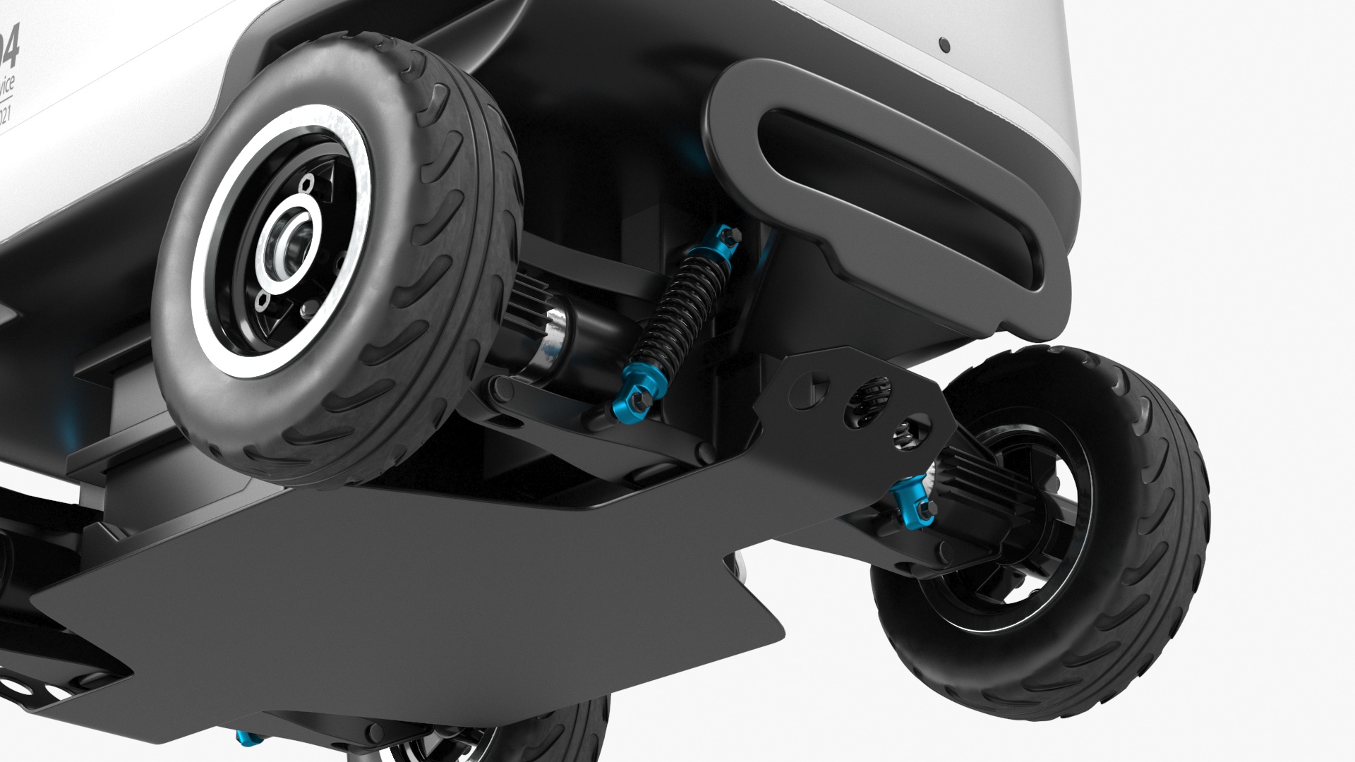 3D model Powered Off Delivery Robot Kiwibot White