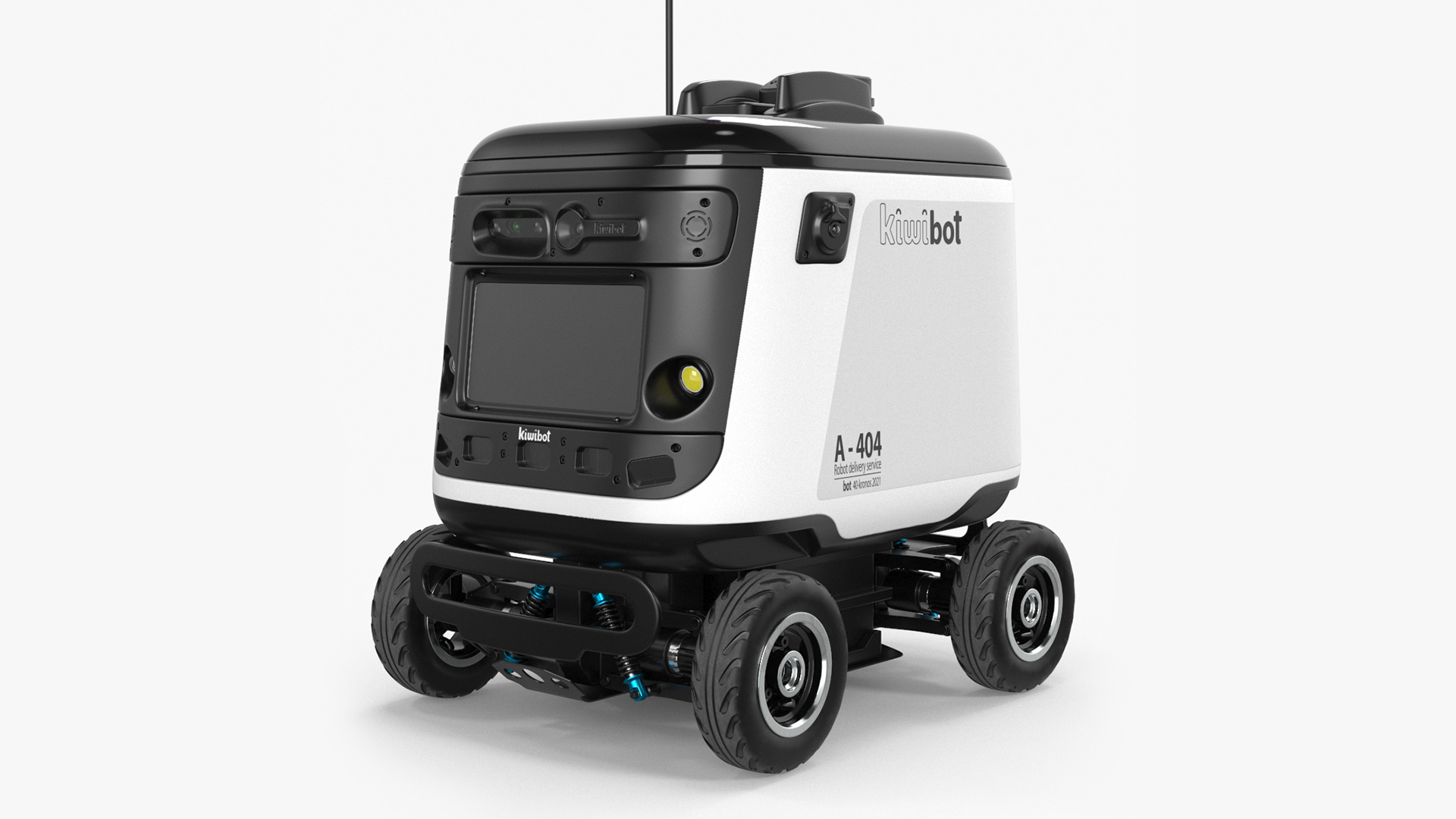 3D model Powered Off Delivery Robot Kiwibot White