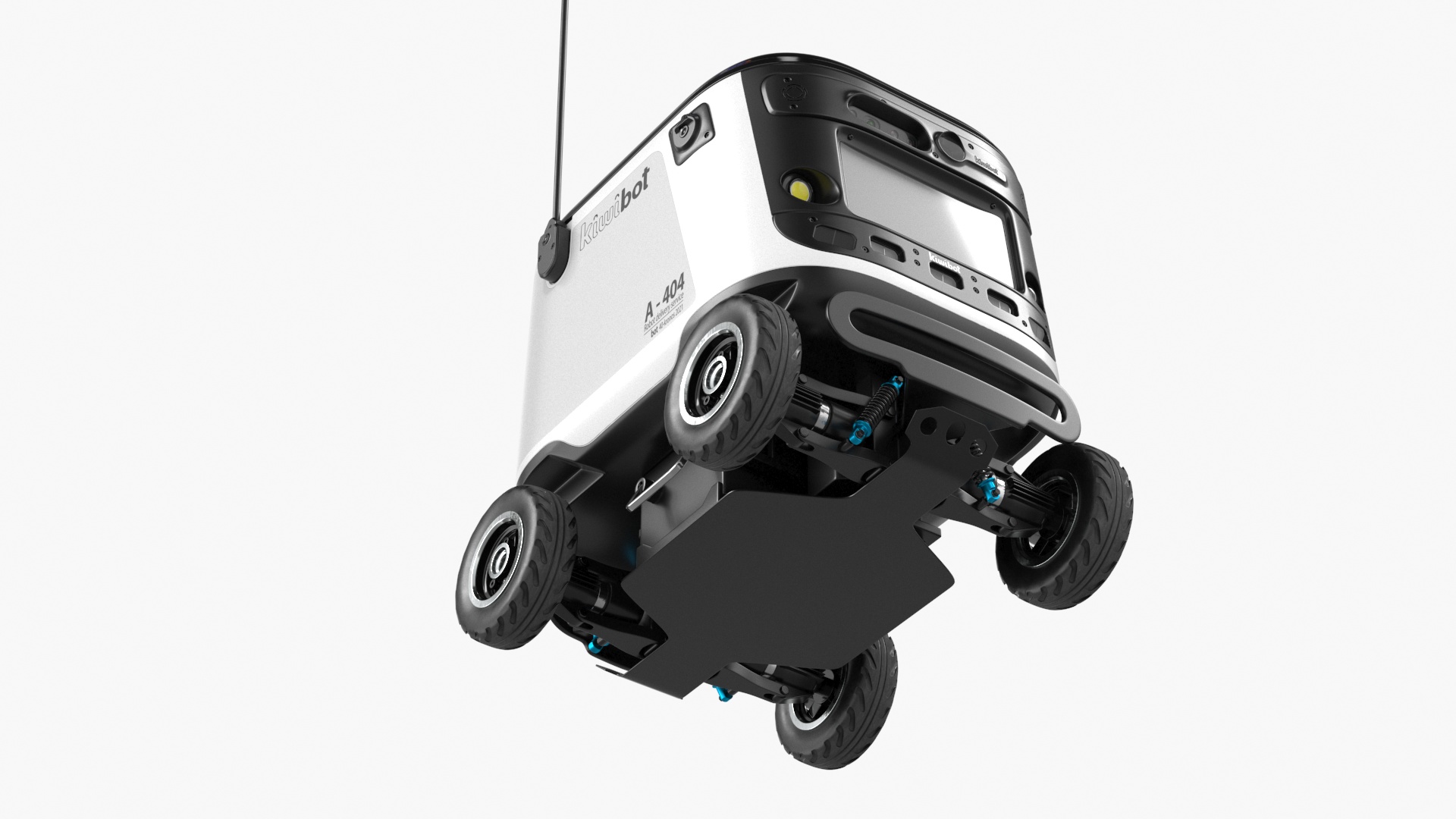 3D model Powered Off Delivery Robot Kiwibot White