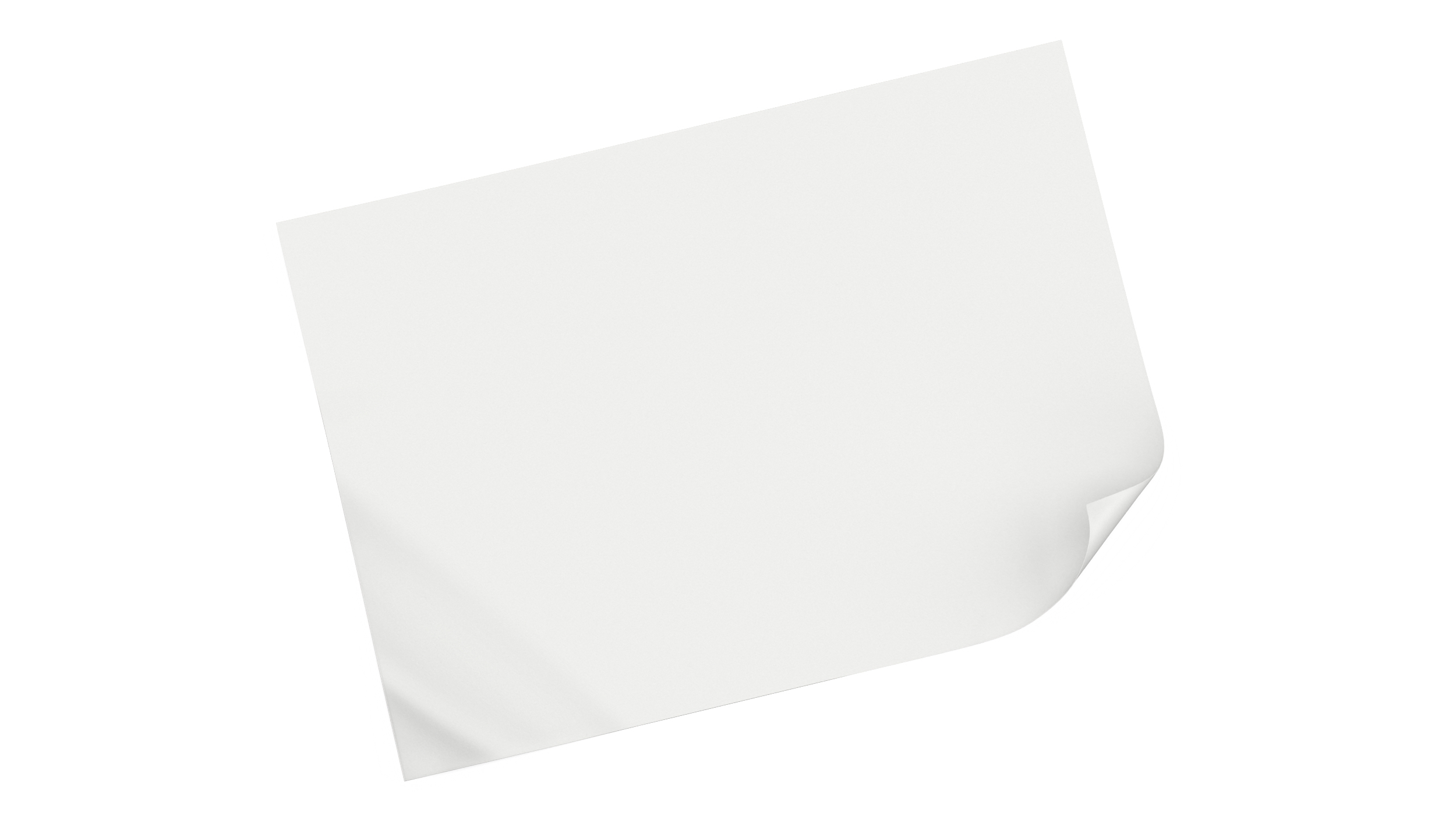 3D Empty Paper with Curled Corners