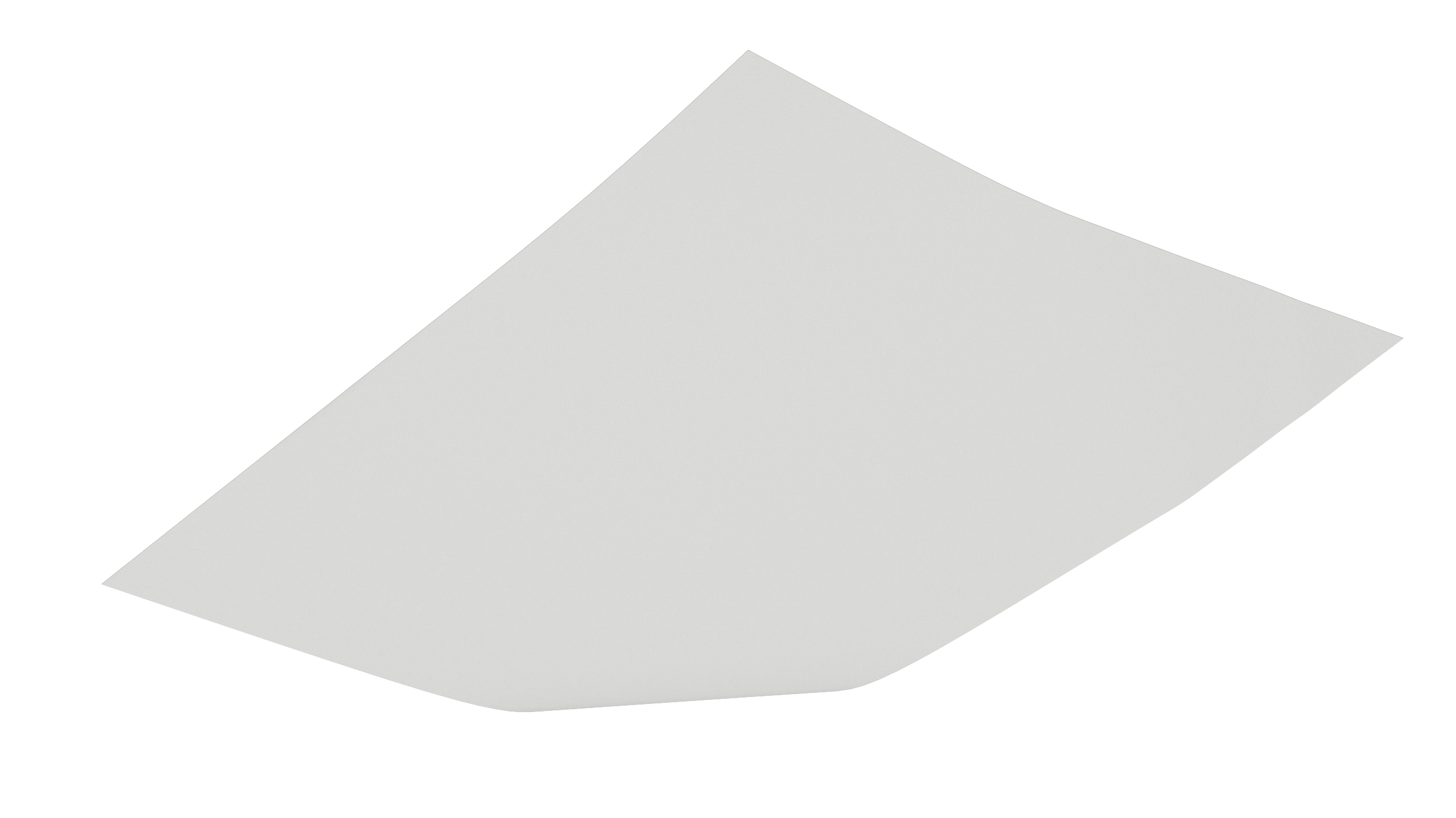 3D Empty Paper with Curled Corners