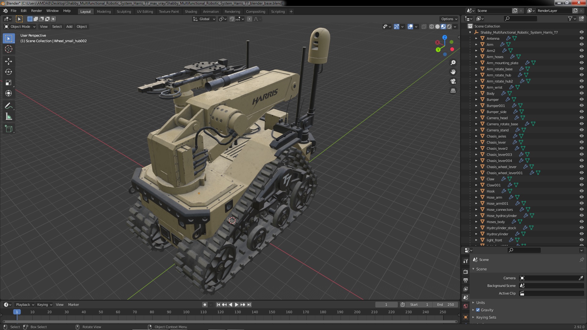 Shabby Multifunctional Robotic System Harris T7 3D