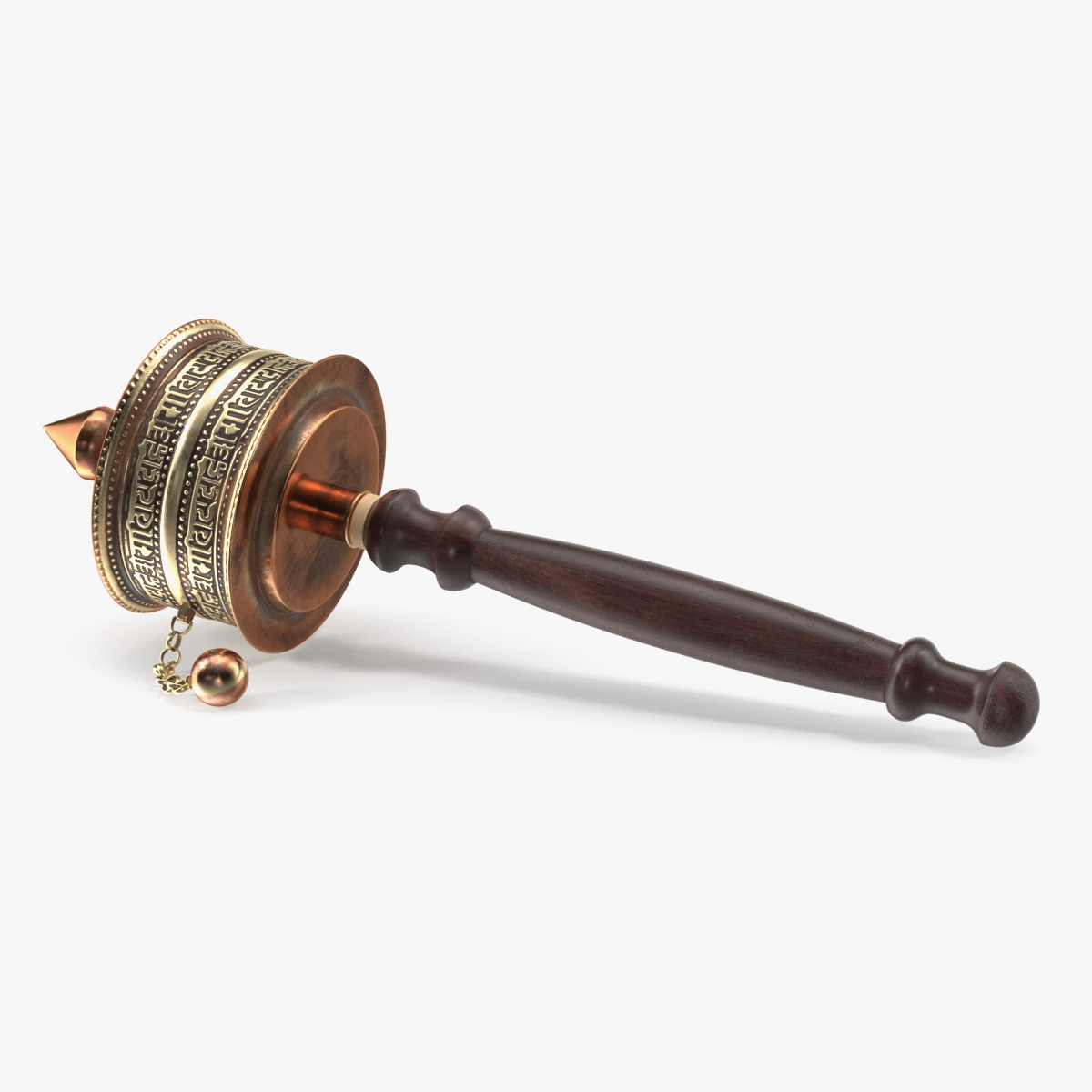 Tibetan Buddhist Prayer Wheel-Copper Base