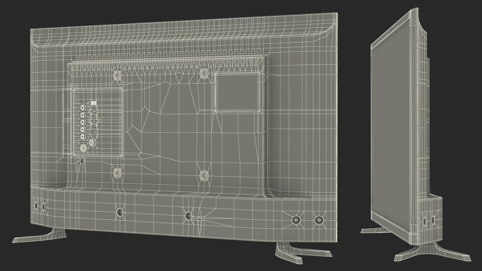 Modern Flat Screen Television 3D model