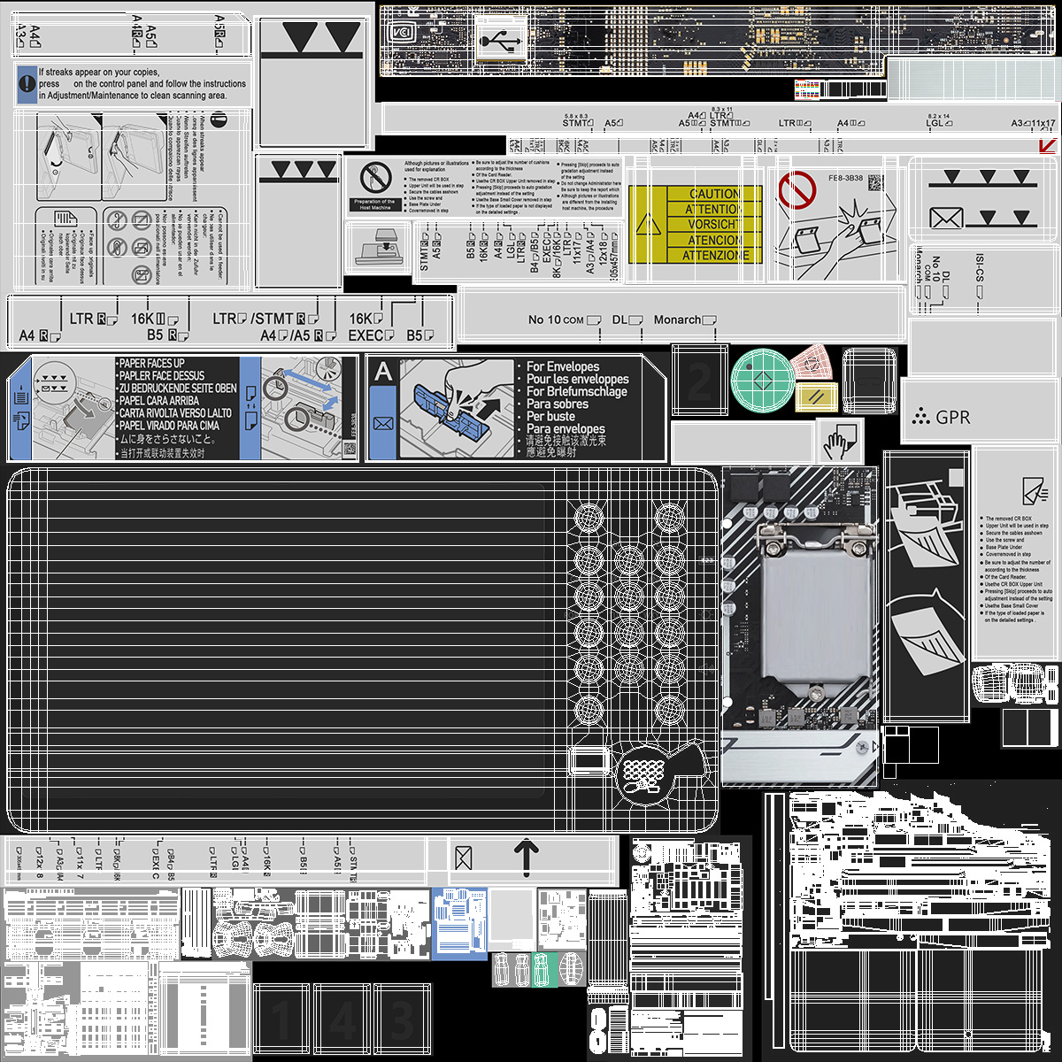 Laser MFP Black Full Set 3D model