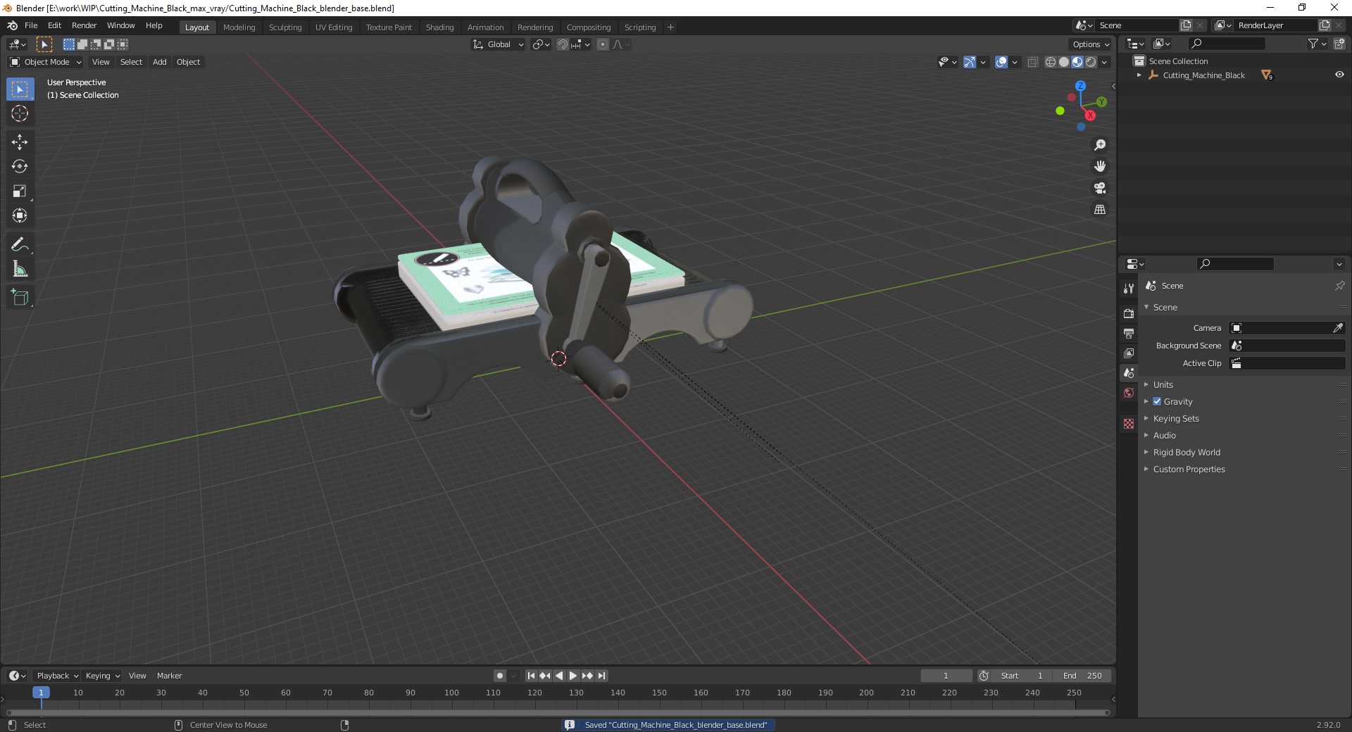 3D Cutting Machine Black