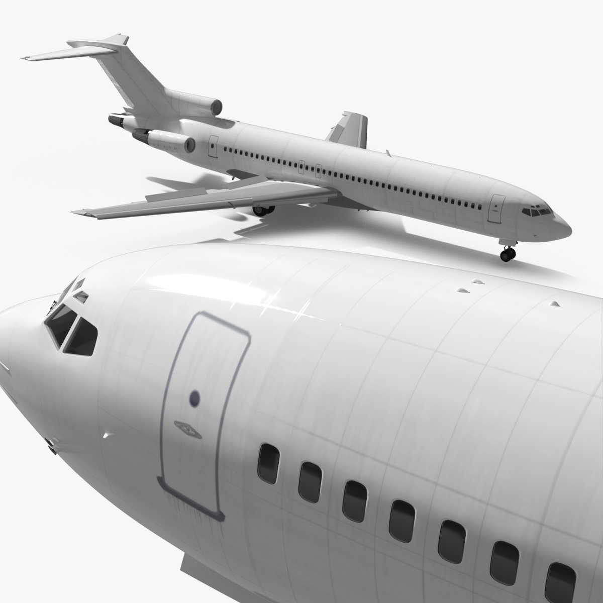 Boeing 727-200 Generic Rigged 3D model preview