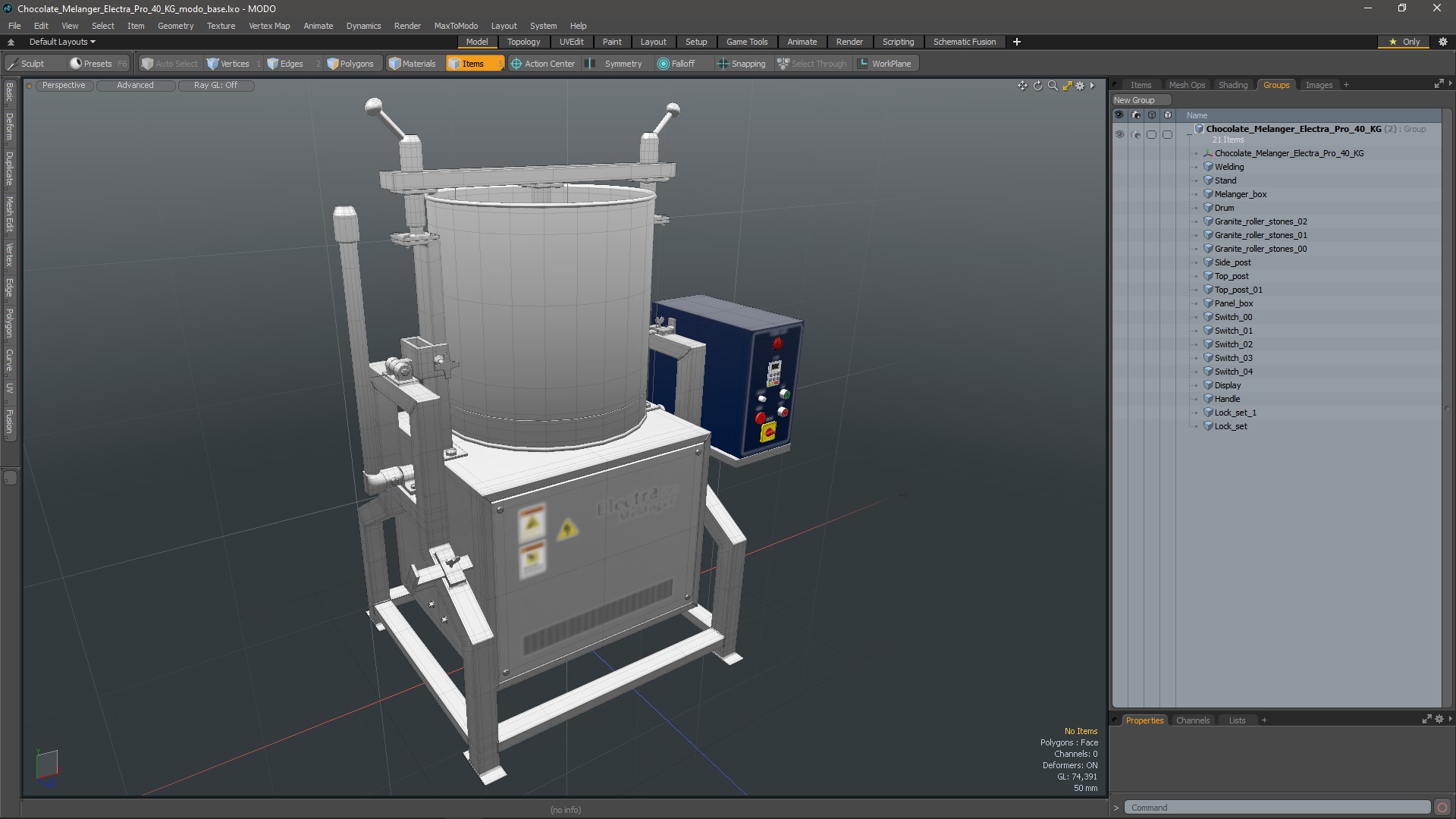 3D Chocolate Melanger Electra Pro 40 KG