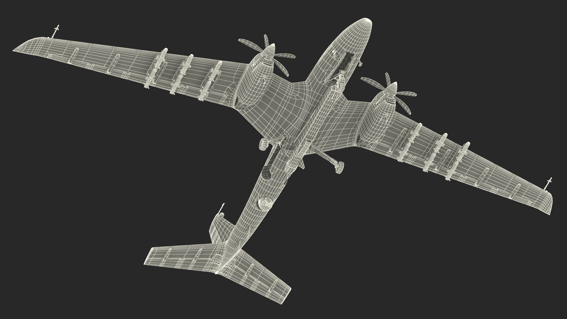 Baykar Bayraktar Akinci Rigged for Cinema 4D 3D model