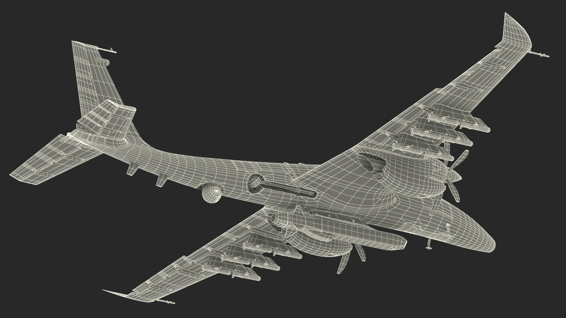 Baykar Bayraktar Akinci Rigged for Cinema 4D 3D model