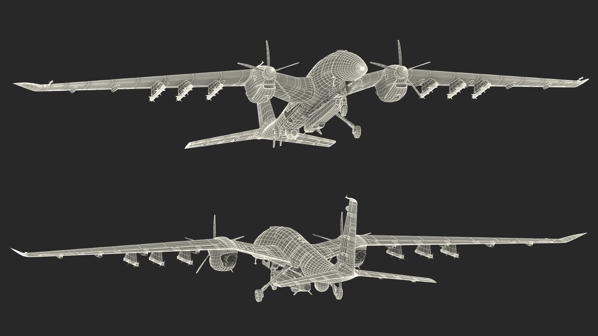 Baykar Bayraktar Akinci Rigged for Cinema 4D 3D model