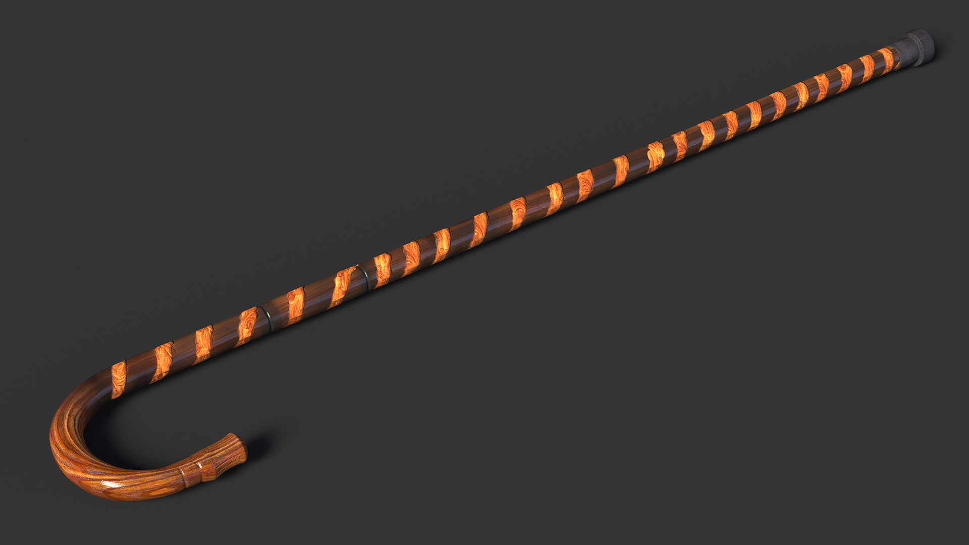 3D model Halloween Walking Stick Wooden