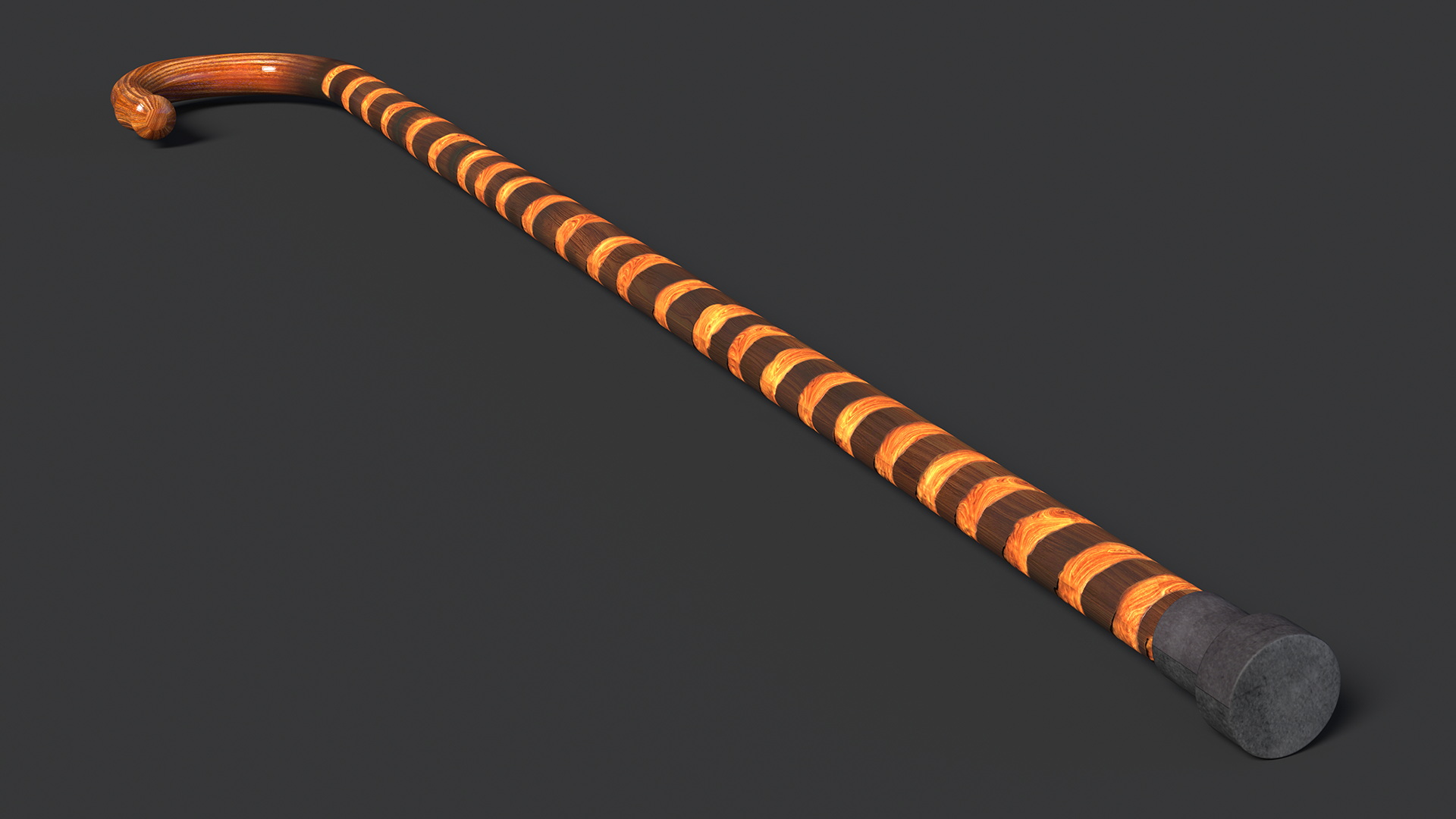 3D model Halloween Walking Stick Wooden