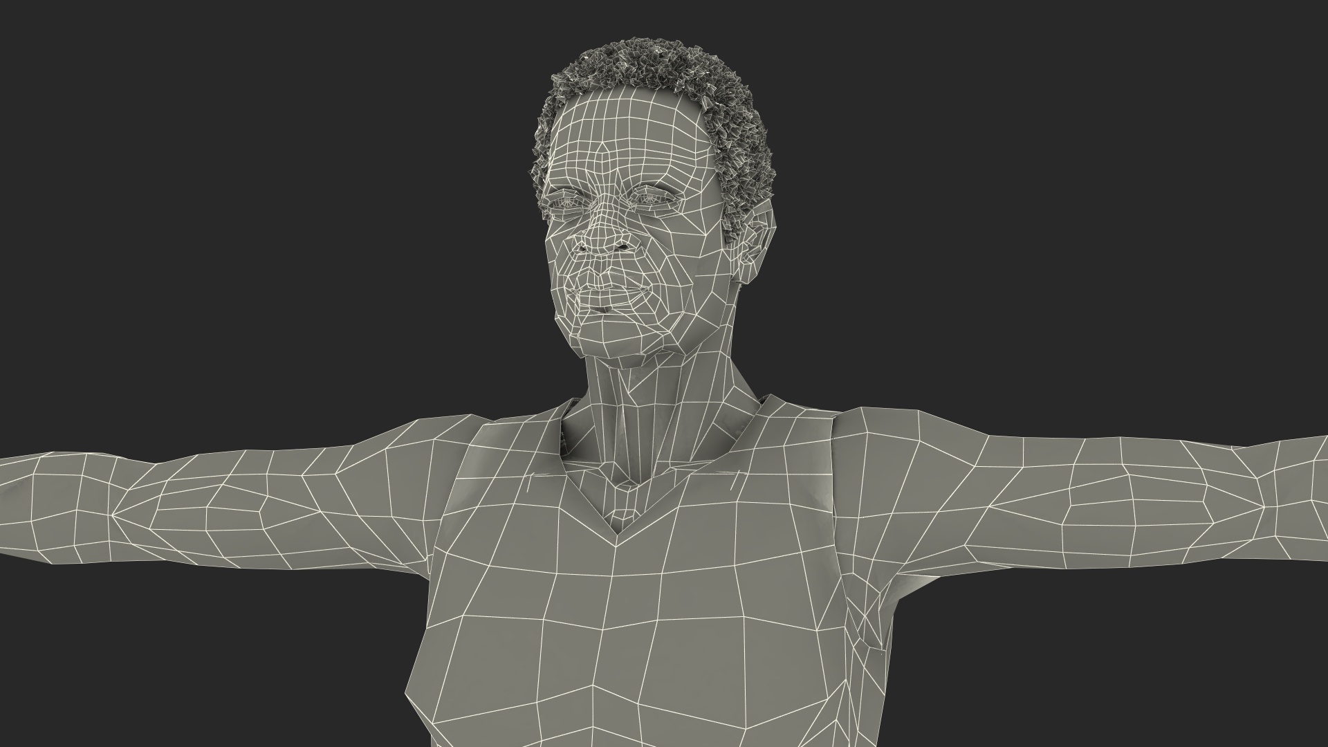 3D Afro American Grandpa Wearing Pajamas Rigged for Maya model