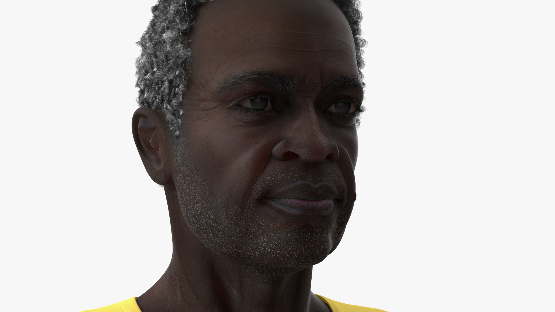 3D Afro American Grandpa Wearing Pajamas Rigged for Maya model