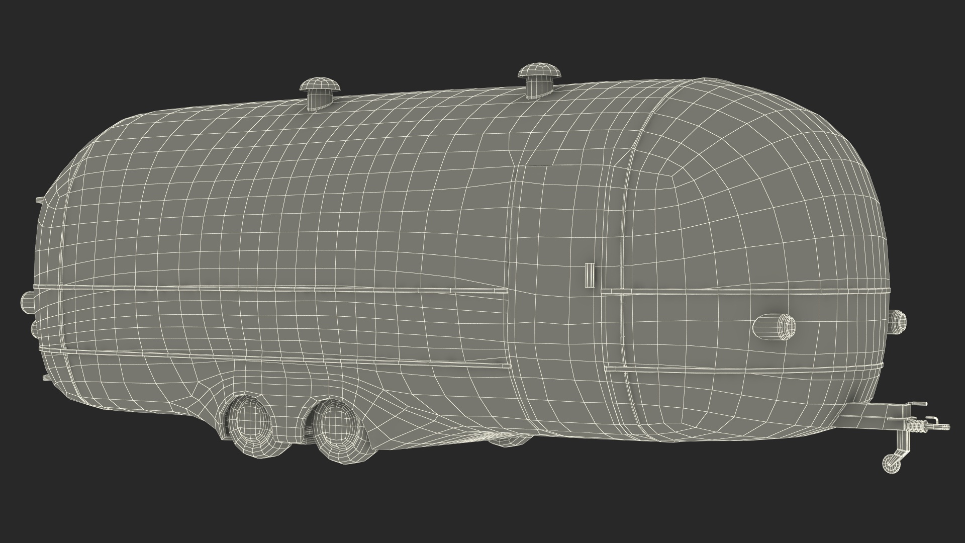 3D Street Food Truck Red Rigged model