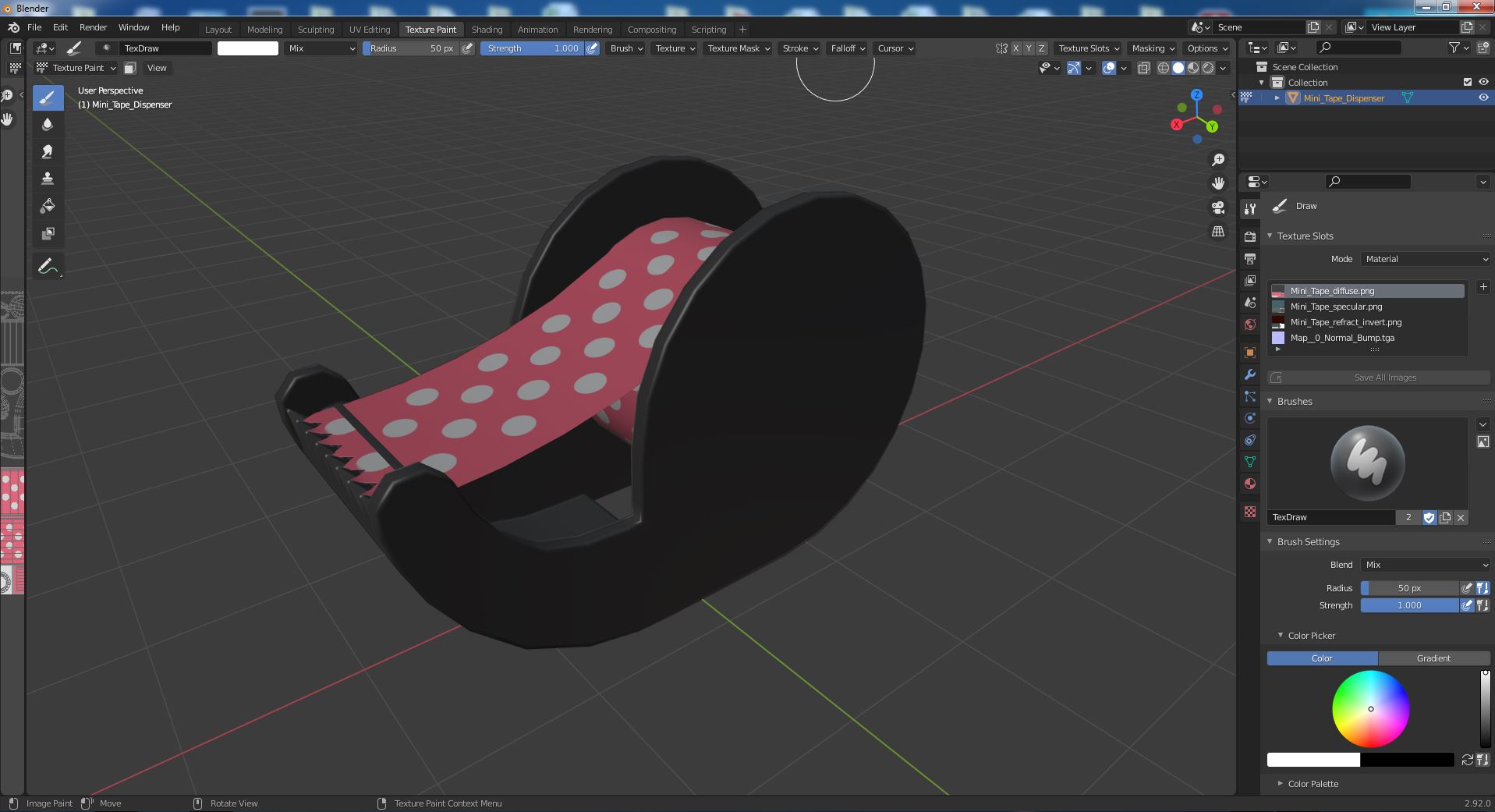 Mini Tape Dispenser 3D model