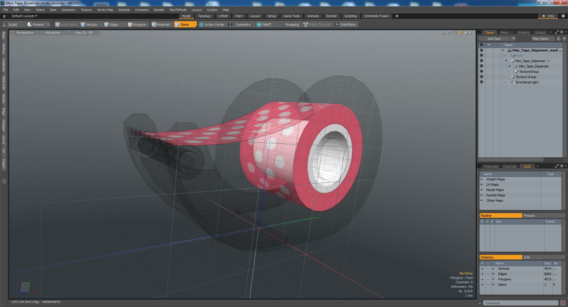 Mini Tape Dispenser 3D model