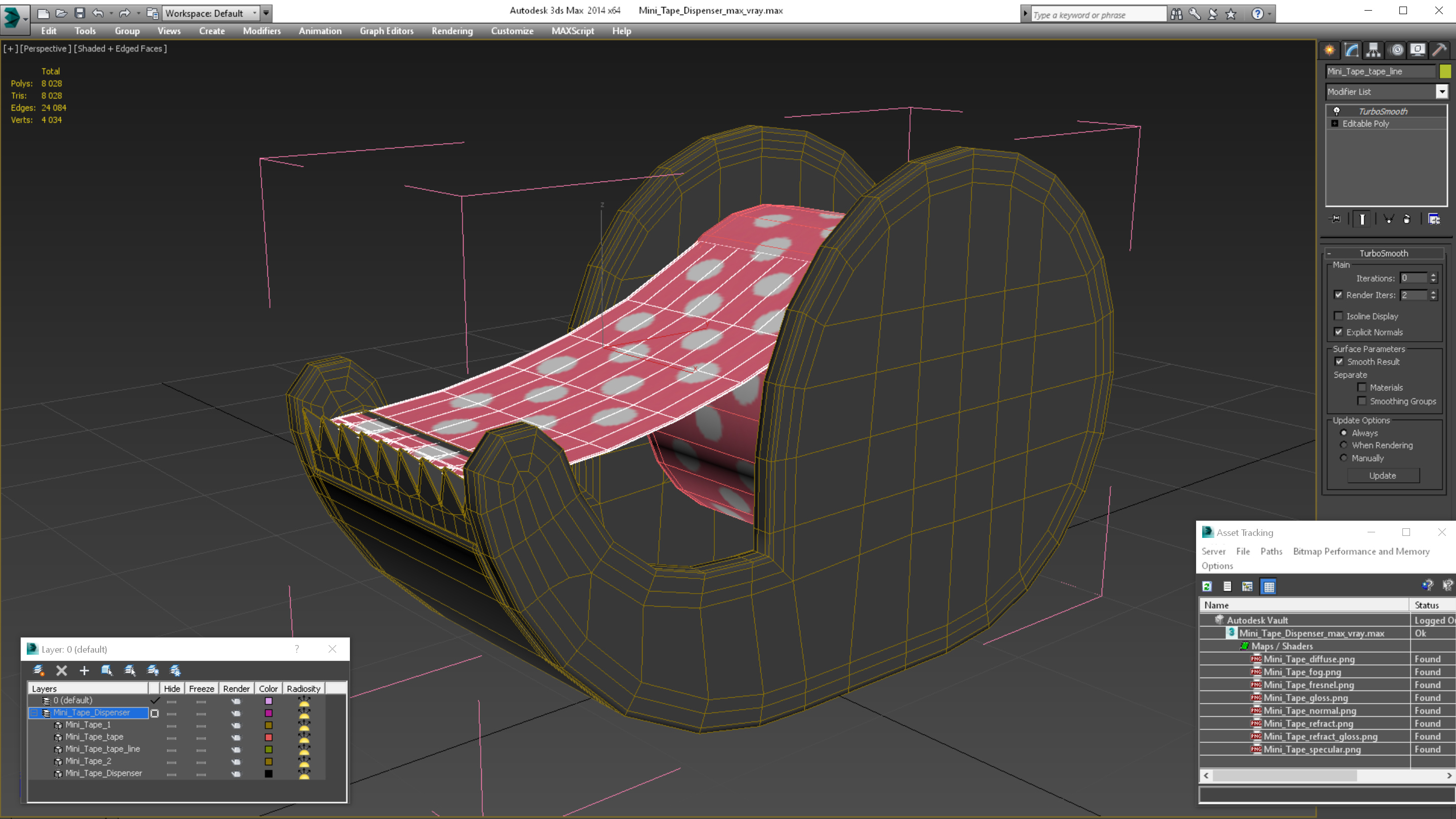 Mini Tape Dispenser 3D model