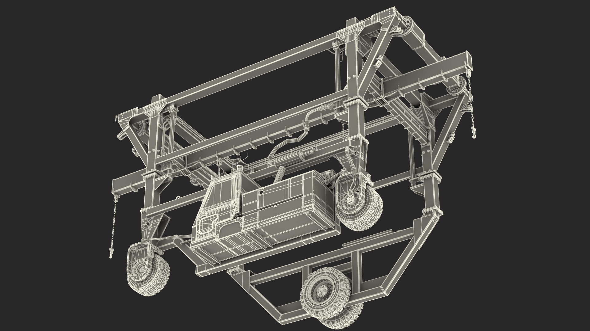 Heavy Duty Straddle Carrier 3D