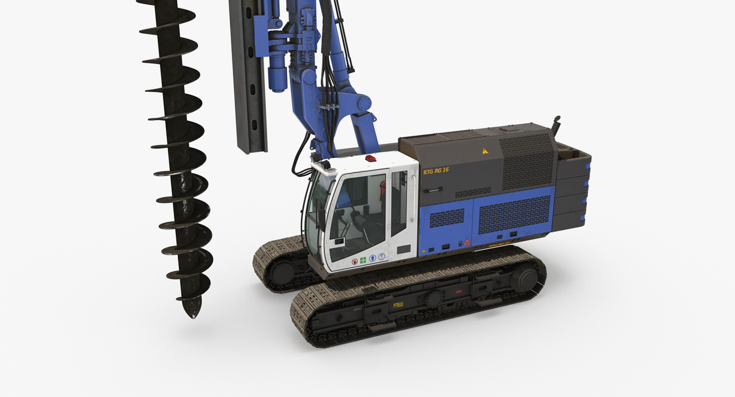 3D Spiral Drilling Machine Generic Rigged model