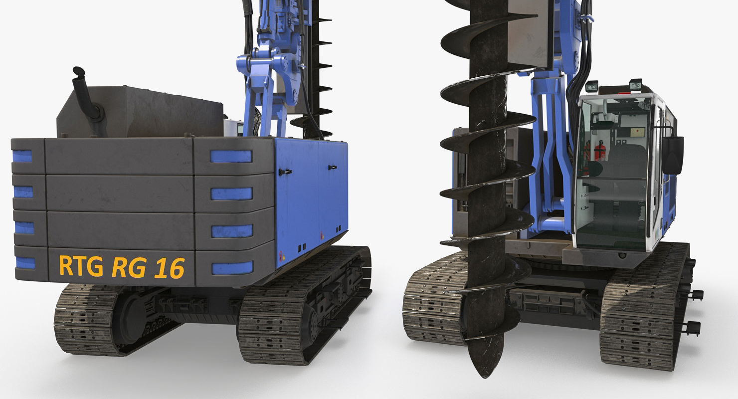 3D Spiral Drilling Machine Generic Rigged model