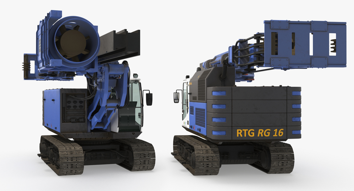 3D Spiral Drilling Machine Generic Rigged model