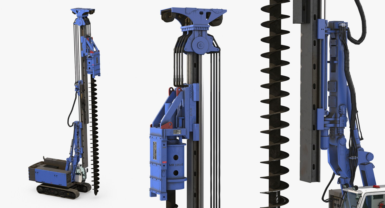 3D Spiral Drilling Machine Generic Rigged model