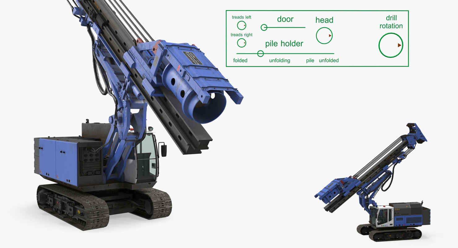 3D Spiral Drilling Machine Generic Rigged model