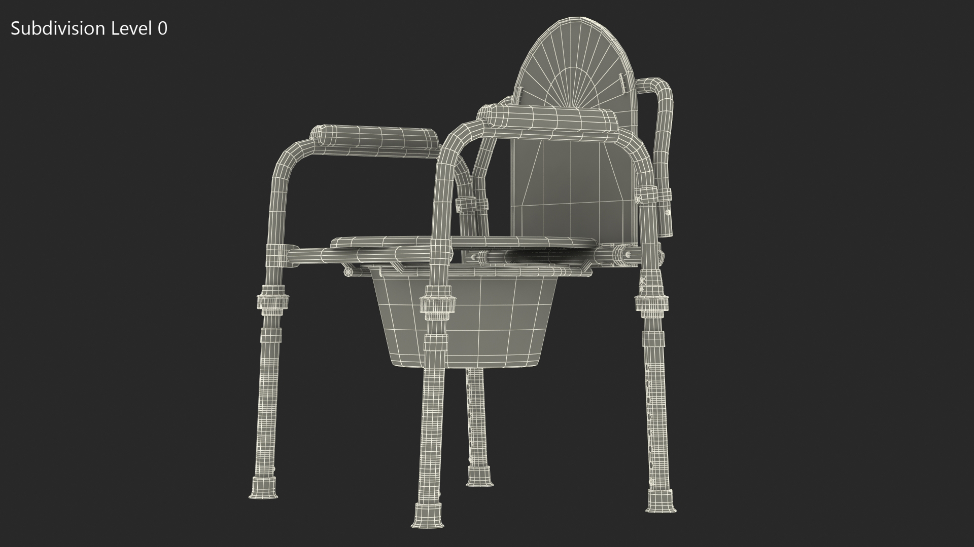3D Medical Folding Bedside Commode Seat