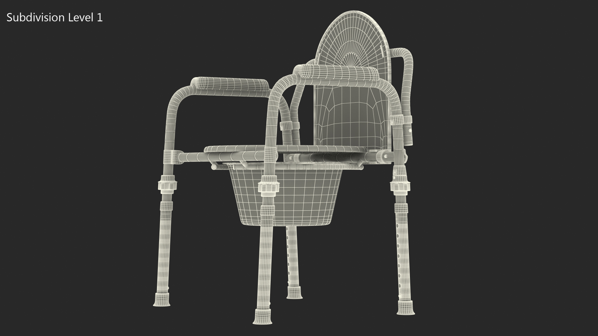 3D Medical Folding Bedside Commode Seat