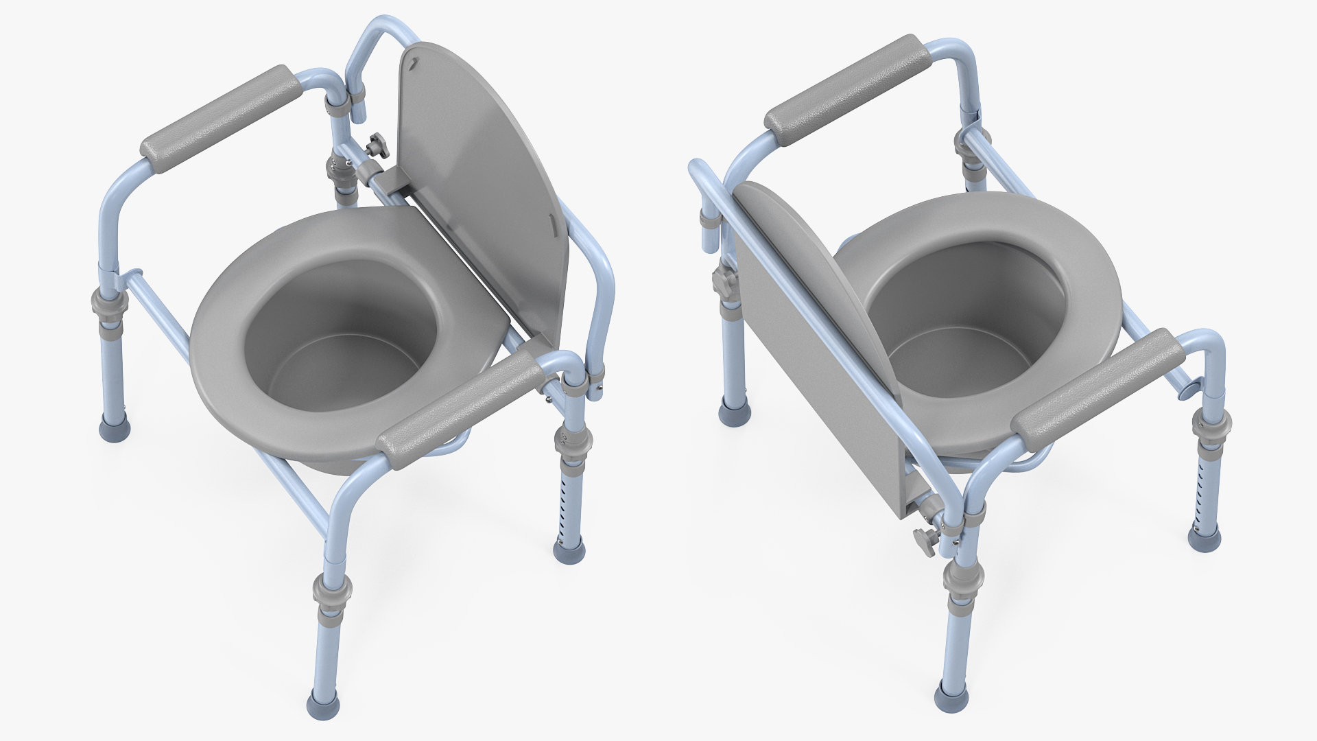 3D Medical Folding Bedside Commode Seat