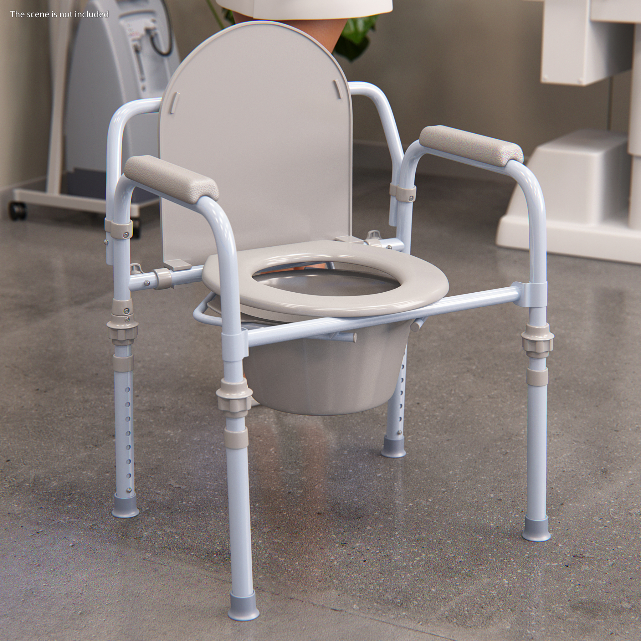 3D Medical Folding Bedside Commode Seat