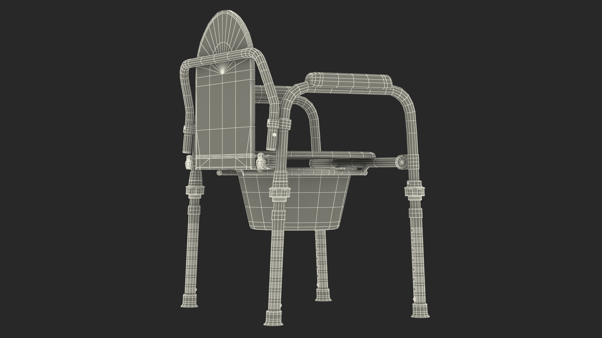 3D Medical Folding Bedside Commode Seat