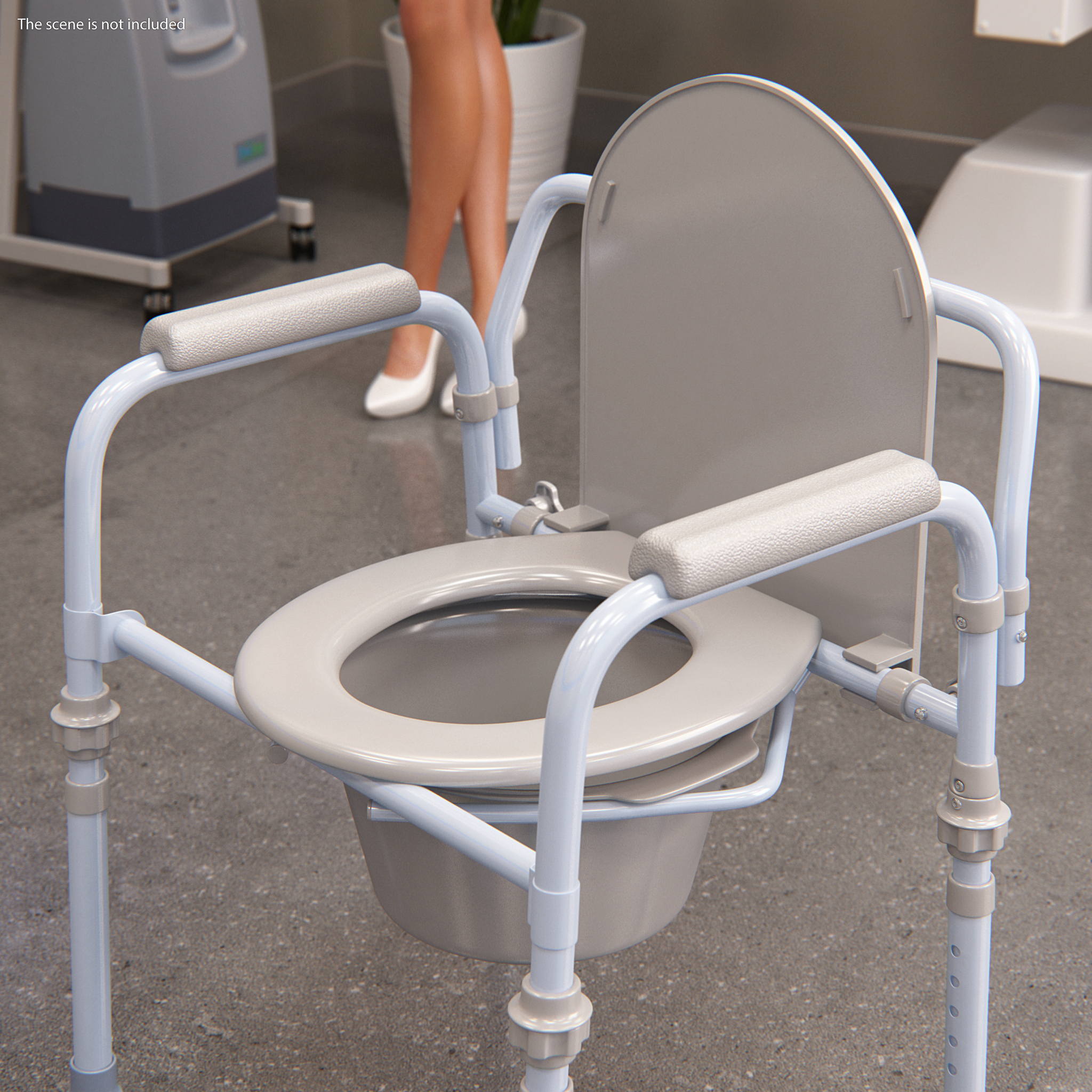3D Medical Folding Bedside Commode Seat