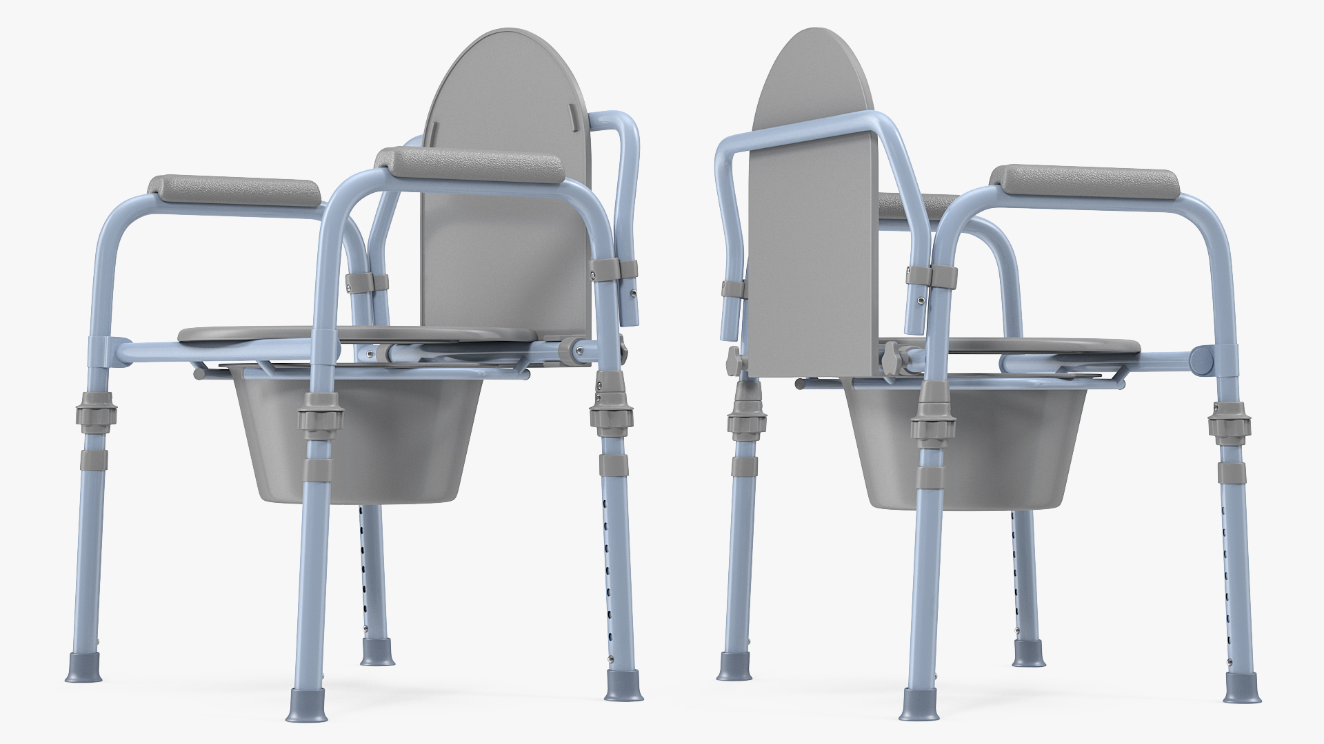 3D Medical Folding Bedside Commode Seat