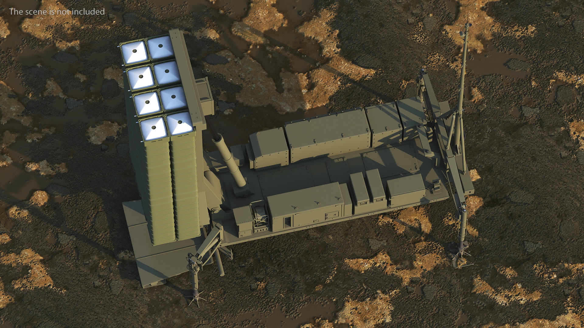 3D Air Defense Missile System Armed Position