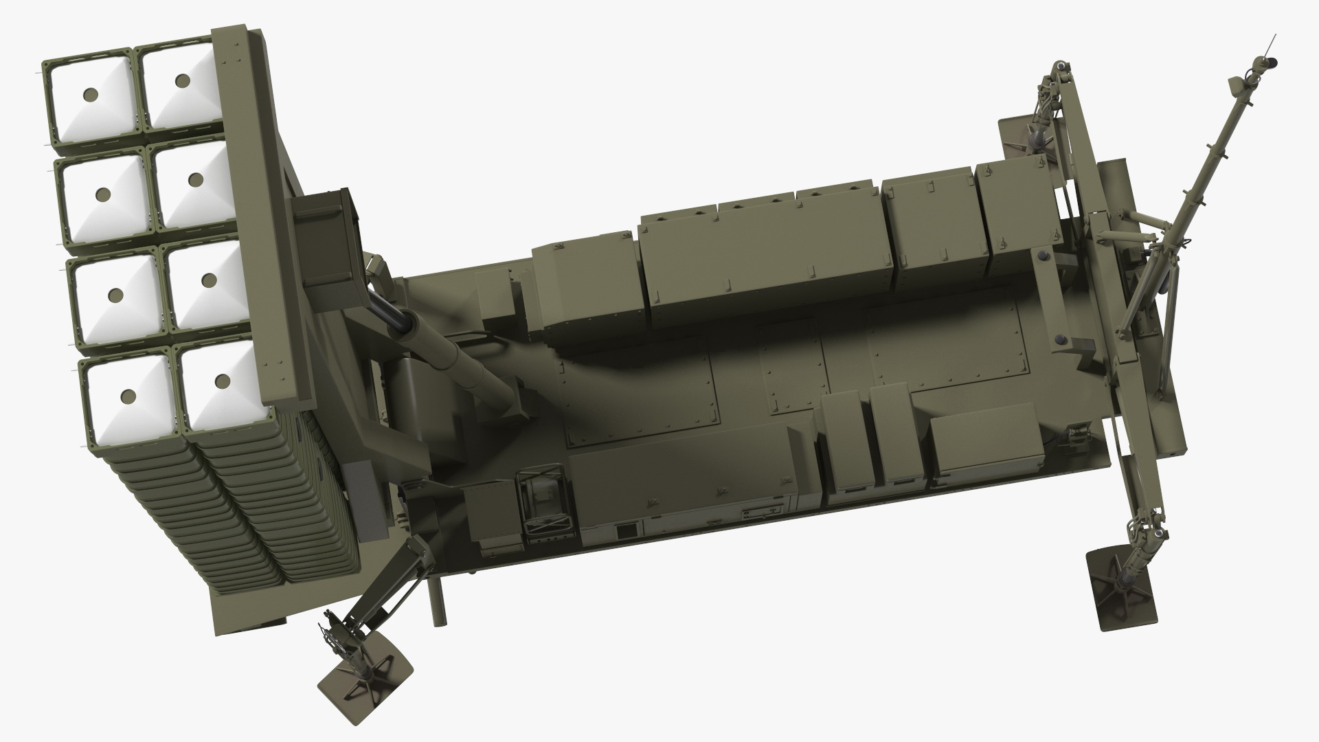 3D Air Defense Missile System Armed Position