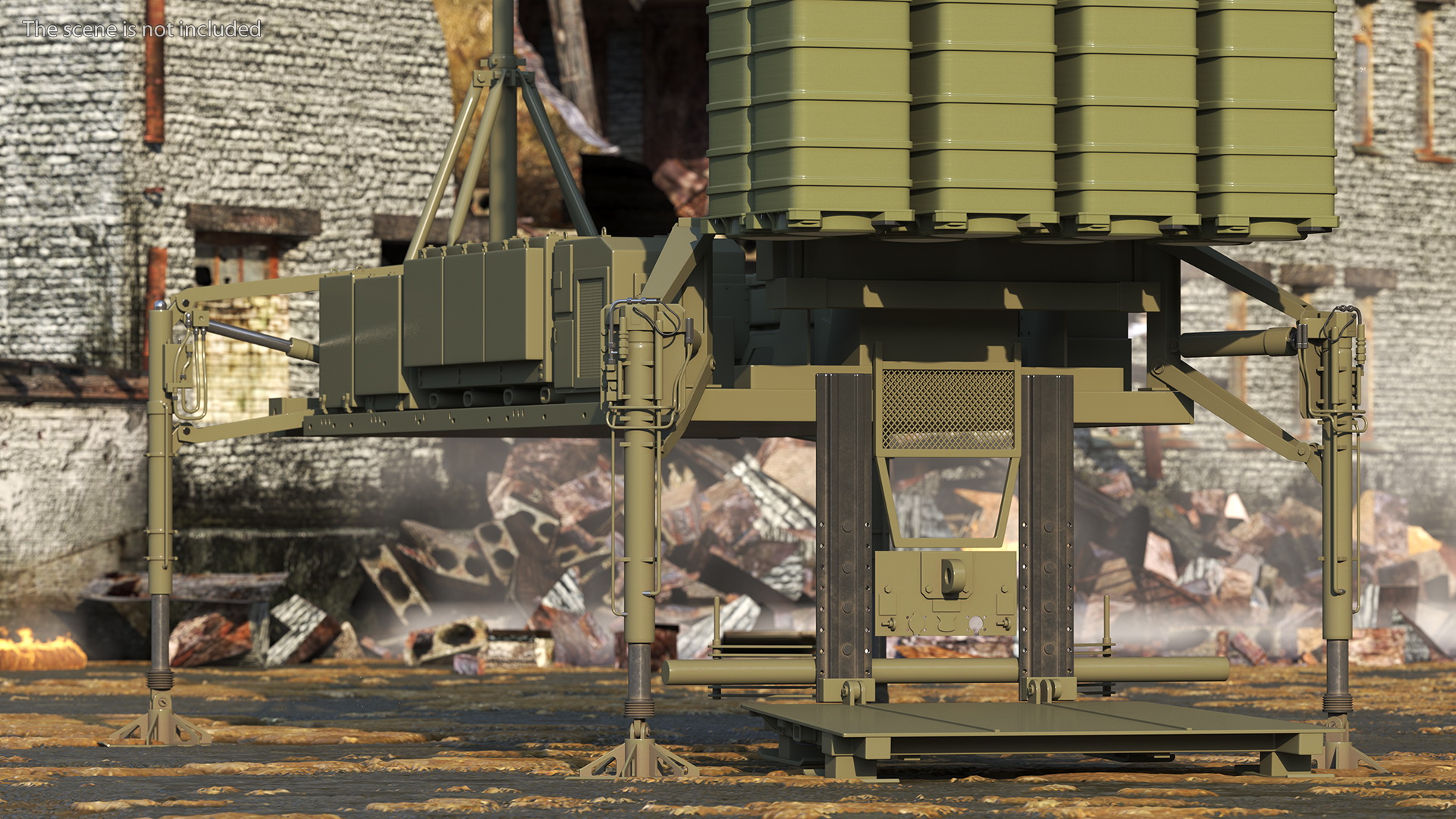3D Air Defense Missile System Armed Position