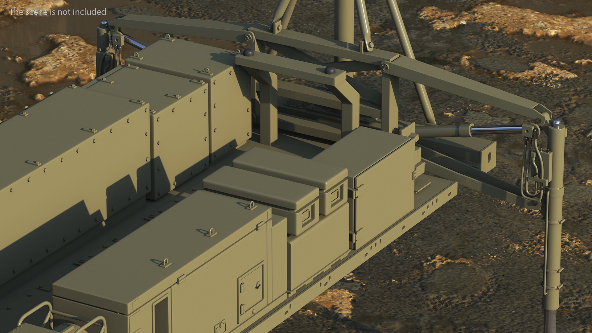 3D Air Defense Missile System Armed Position