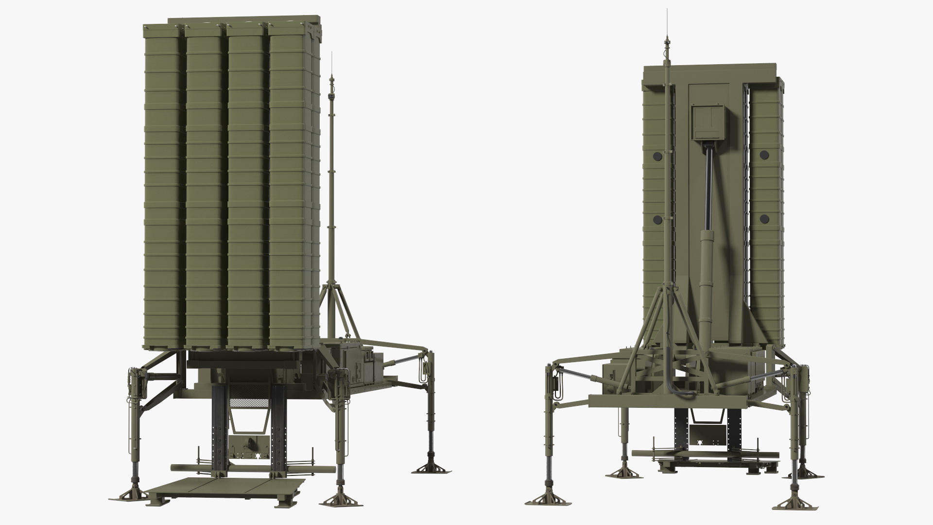 3D Air Defense Missile System Armed Position