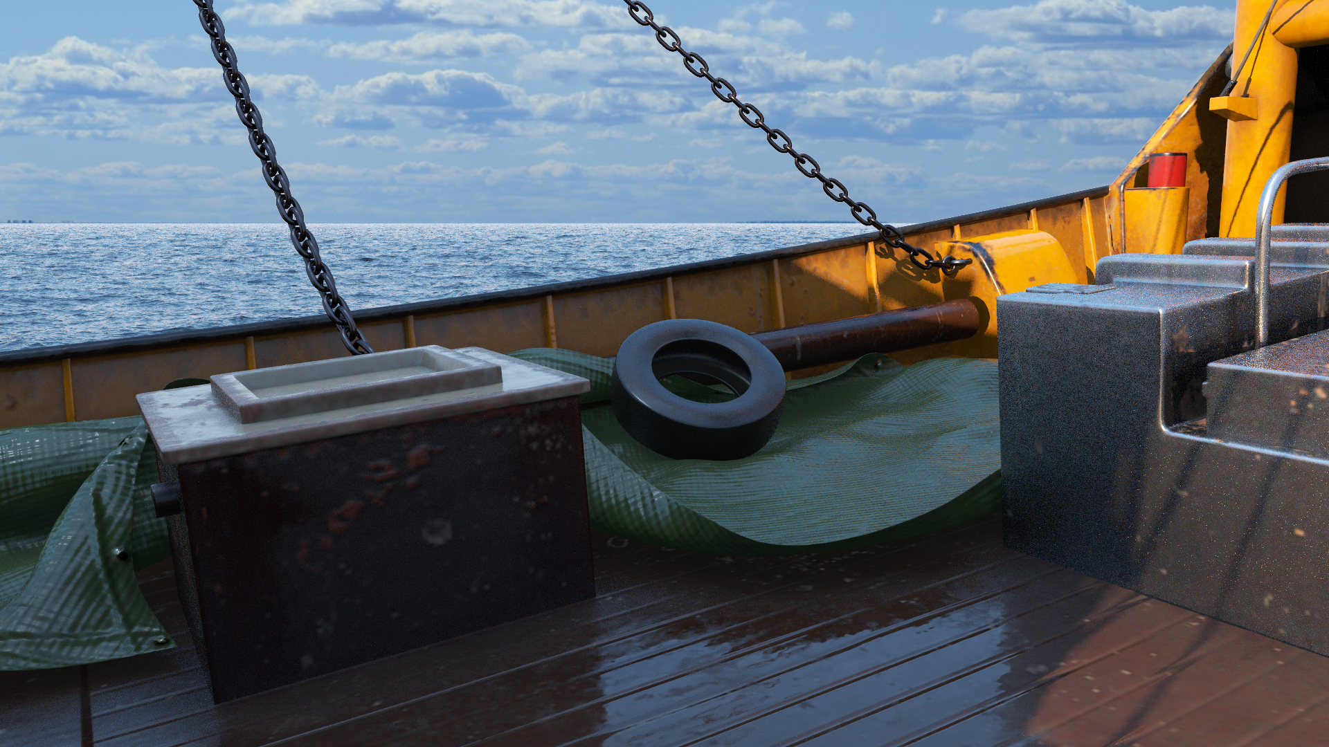 3D model Fishing Trawler