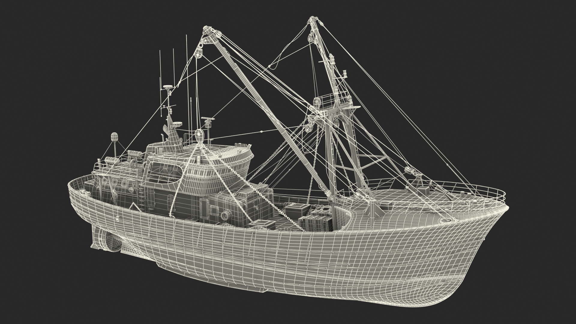 3D model Fishing Trawler