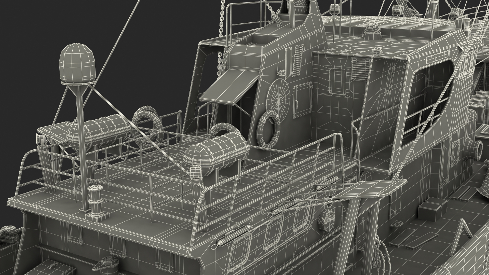 3D model Fishing Trawler