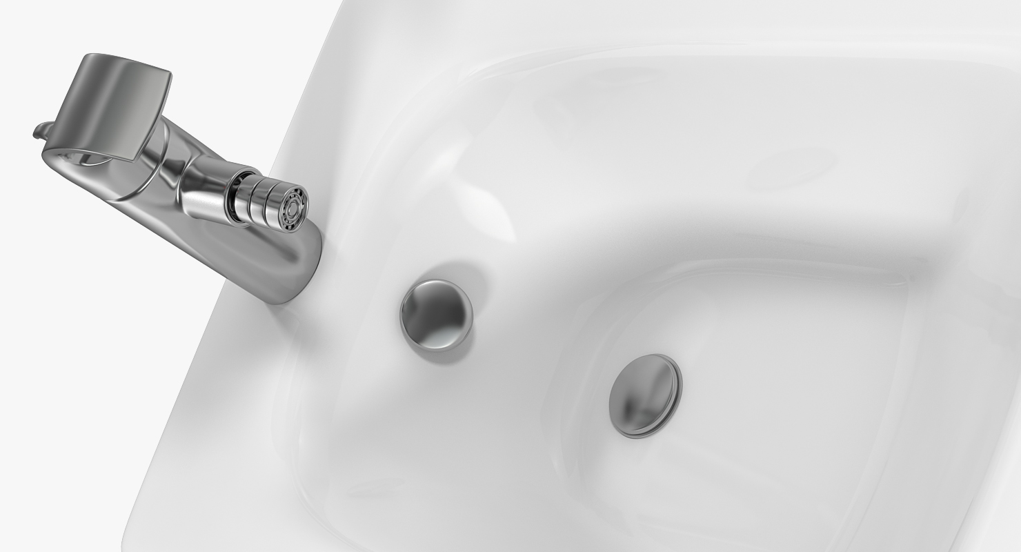 Back To Wall Bidet White 3D model